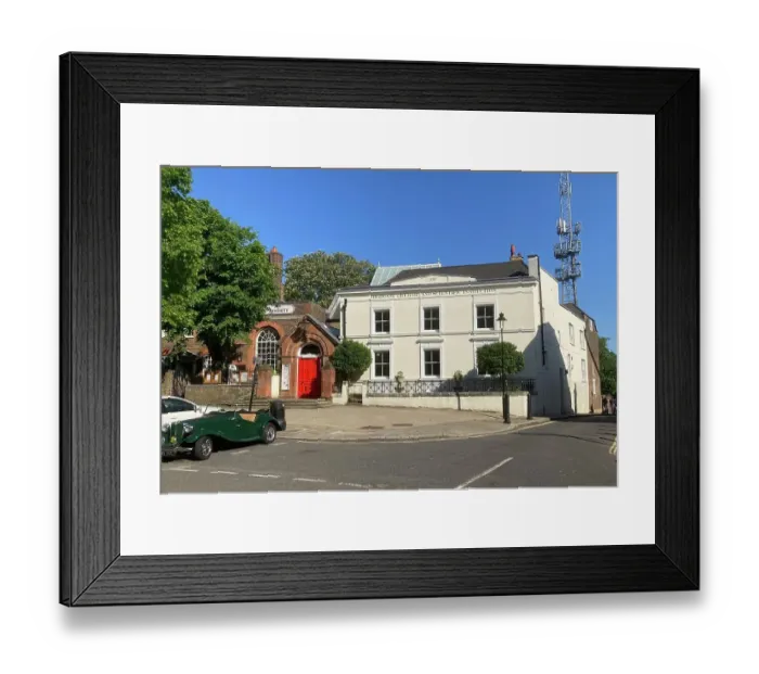 Framed Print : 11 South Grove, Highgate Village, the historic home of the HLSI