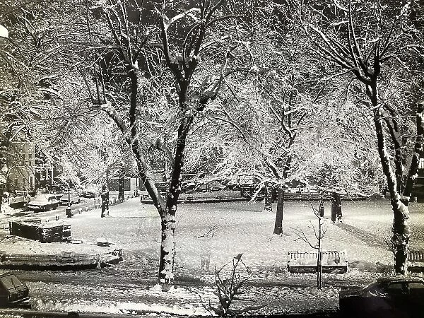 The Highgate Pond Square Ghost glimpsed in the snow by John Gay