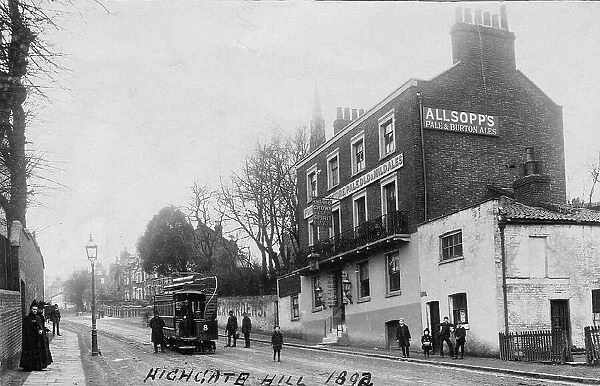 The Old Crown public house on Highgate Hill 1892