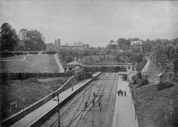 The original Highgate Station, looking north, in 1890s