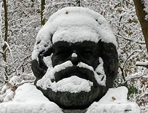 Editor's Picks: Grave of Karl Marx in the snow, Highgate Cemetery, London, 2022
